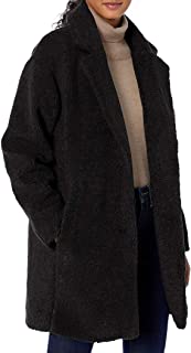 Photo 1 of Daily Ritual Women's Teddy Bear Fleece Oversized-Fit Lapel Coat SIZE L