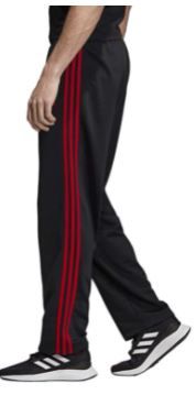 Photo 1 of ADIDAS LARGE 3 STRIPE PANTS. RED STRIPE. MENS