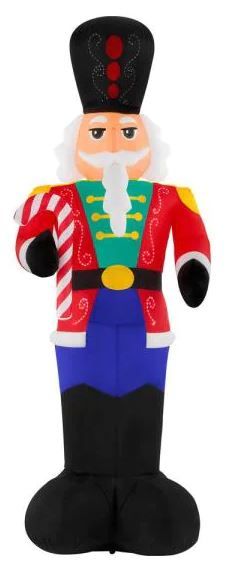 Photo 1 of 12 ft. Pre-Lit LED Giant-Sized Lightshow Airblown Nutcracker Christmas Inflatable
