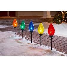 Photo 1 of Home Accents Holiday Holiday Ornaments & Decor 20 in. Giant C7 Multi-Color Pathw
