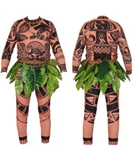 Photo 1 of Maui Tattoo One-Piece Suits Halloween Cosplay Costume for Adult Mens Women
