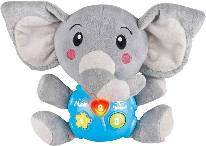 Photo 1 of Baby Toys,Baby Musical Toys 0 3 6 9 12 Months, Plush Soft Elephant Toys with Music & Sound & Light Up Interactive for Infant Best Gifts