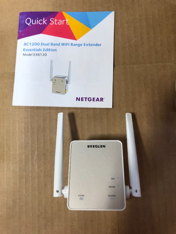 Photo 4 of NETGEAR Wi-Fi Range Extender EX6120 - Coverage Up to 1500 Sq Ft and 25 Devices with AC1200 Dual Band Wireless Signal Booster & Repeater (Up to 1200Mbps Speed), and Compact Wall Plug Design