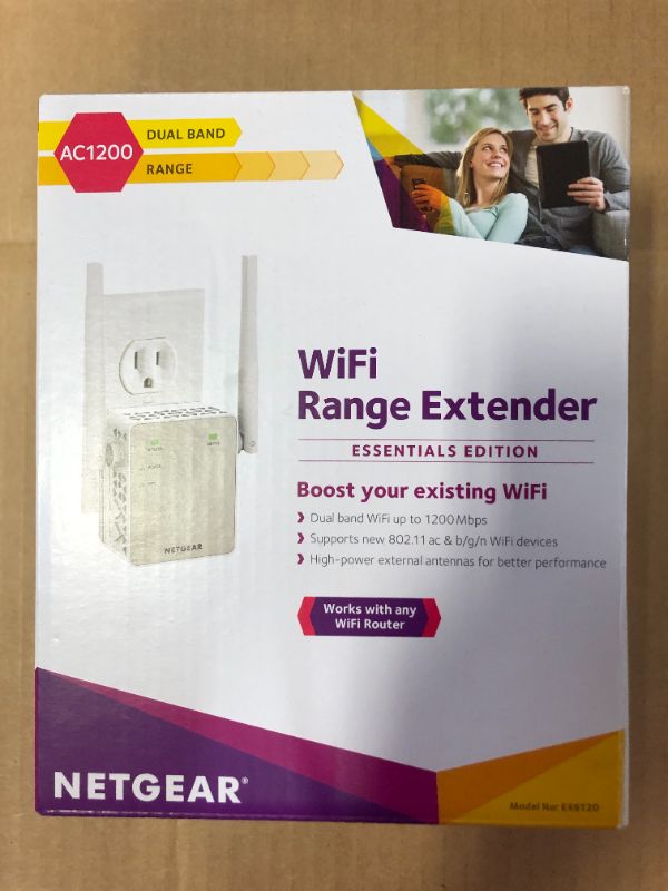 Photo 2 of NETGEAR Wi-Fi Range Extender EX6120 - Coverage Up to 1500 Sq Ft and 25 Devices with AC1200 Dual Band Wireless Signal Booster & Repeater (Up to 1200Mbps Speed), and Compact Wall Plug Design