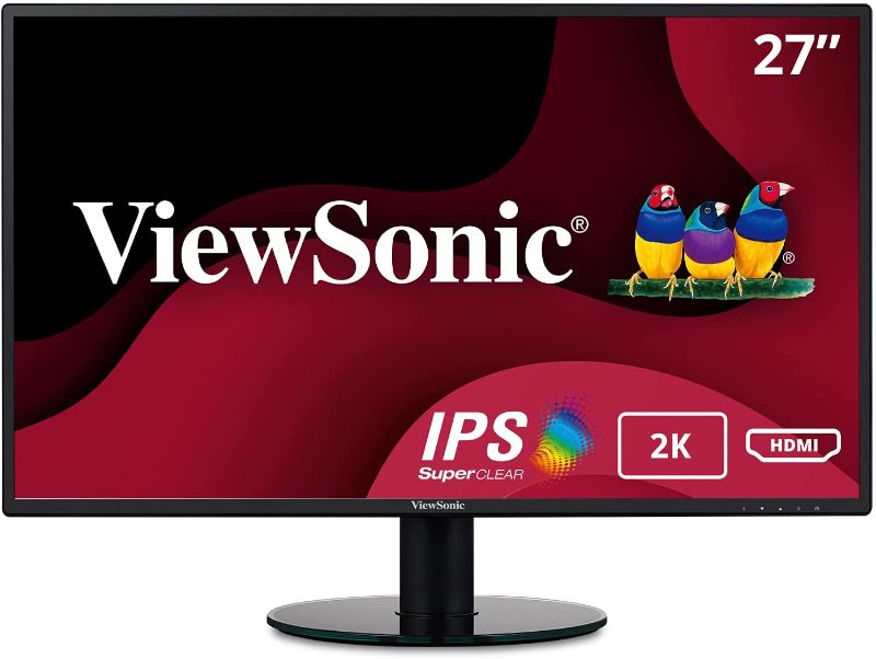 Photo 1 of 
ViewSonic VA2719-2K-SMHD 27 Inch IPS 2K 1440p LED Monitor with Ultra-Thin Bezels, HDMI and DisplayPort Inputs for Home and Office