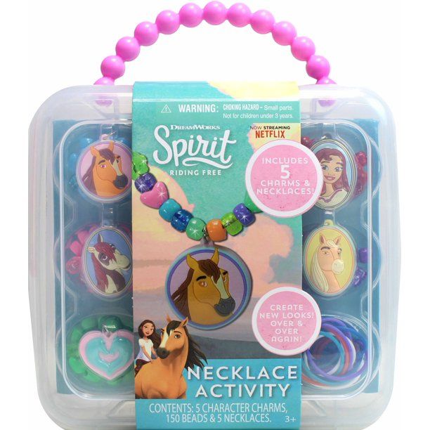 Photo 1 of Dreamworks Spirit Riding Free Necklace Activity Set w/ 5 Charms, 150 Beads, 5 Necklaces
