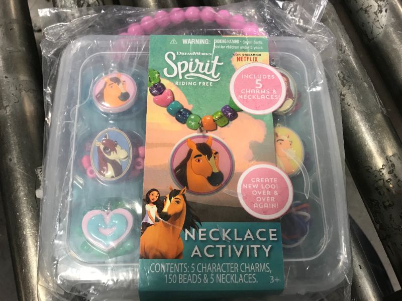 Photo 2 of Dreamworks Spirit Riding Free Necklace Activity Set w/ 5 Charms, 150 Beads, 5 Necklaces
