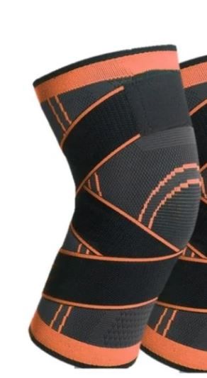 Photo 1 of 1 Pair Knee Supports Knee Compression Sleeves Alleviate Knee Pain Joint Pain Arthritis Running Fitness Elastic Wrap Knee Brace Unisex
