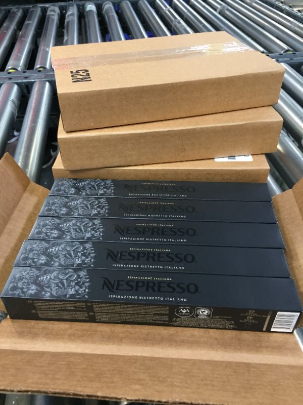 Photo 2 of 4 boxes of Nespresso OriginalLine pods capsule, Ispirazione Ristretto Italiano --exp date 9/2021