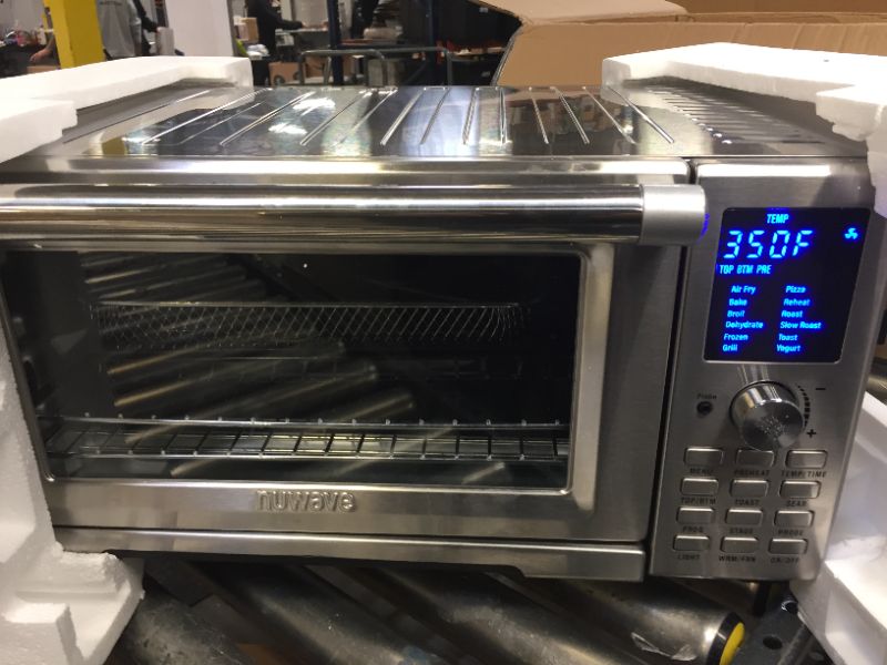 Photo 2 of NUWAVE BRAVO XL 30-Quart Convection Oven with Crisping and Flavor Infusion Technology with Integrated Digital Temperature Prove; 12 Programmed Presets; 3 Fan Speeds; 5-Quartz Heating Elements; Precision Temperature Control from 60F - 500F
