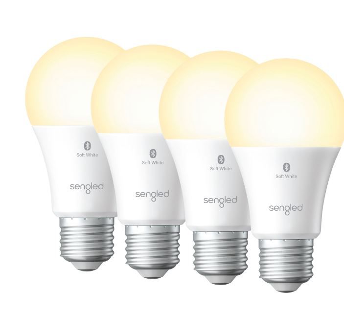 Photo 1 of Sengled - Smart Bluetooth Mesh A19 LED Bulb (4-Pack) - Soft White
