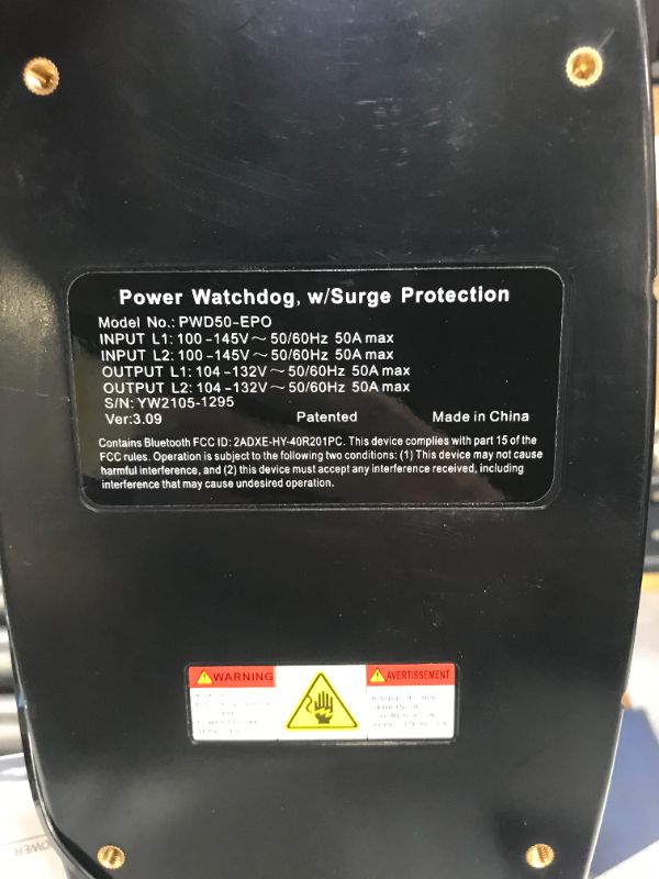 Photo 4 of Hughes Autoformers Power Watchdog Portable RV Bluetooth Surge Protector, 50 Amp