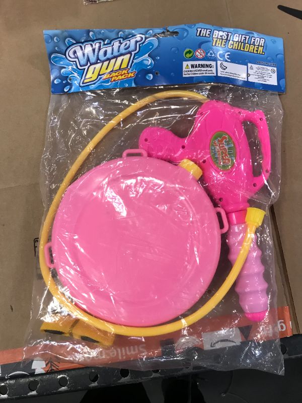 Photo 2 of AOZHI Toys Water Gun Back Pack Pink Donuts