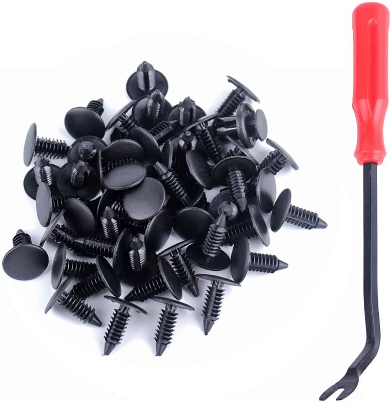 Photo 1 of 100 Pcs Plastic Fastener Push Pins