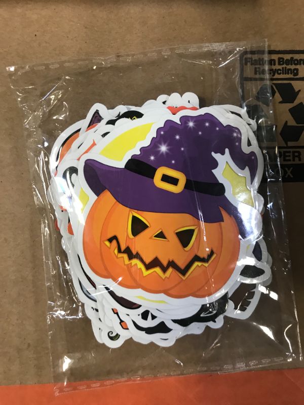 Photo 4 of 2 Halloween Decorations 2 Sticker Medium Size Packs 1 Small Sticker Pack 
