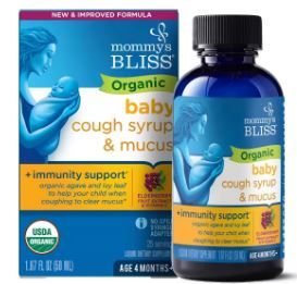 Photo 1 of Mommy's Bliss Organic Baby Cough & Mucus Syrup - Elderberry - 1.67 fl oz 2 Pack BB 07 2023