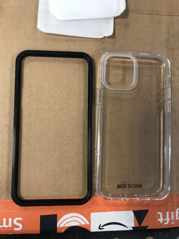 Photo 2 of YOUMAKER iPhone Pro 6.1 inch Phone Case Clear and Black 3 Screen Protectors
