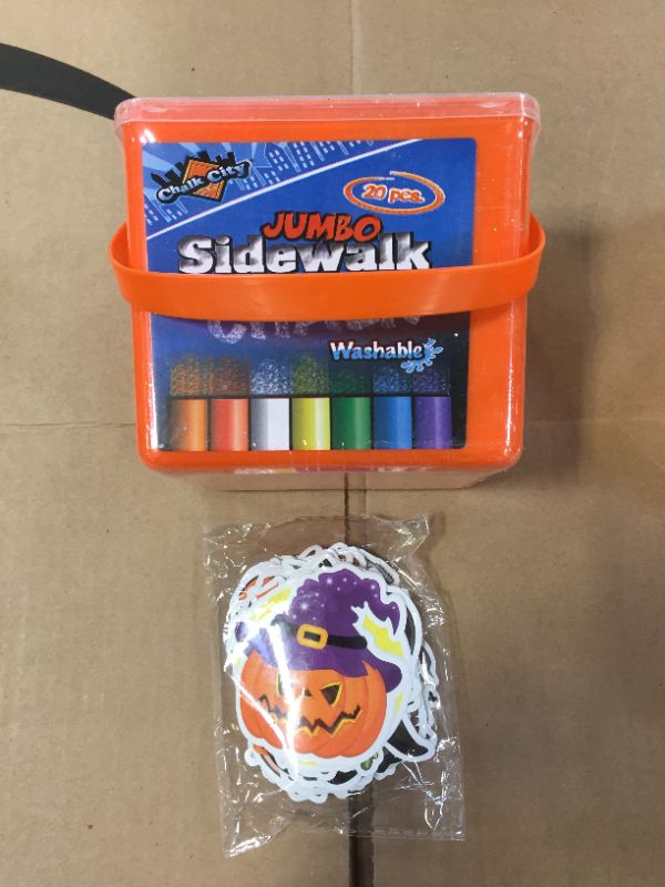 Photo 2 of Chalk City Sidewalk Chalk, Jumbo Chalk, Non-Toxic, Washable, Art Set (20-Count)
100Pieces Halloween Sticker Decals