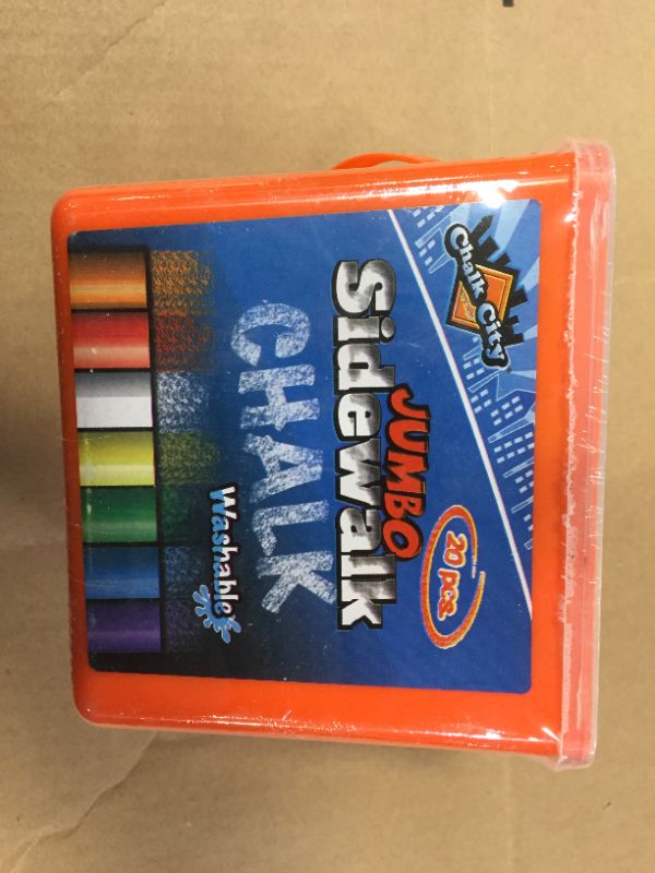 Photo 3 of Chalk City Sidewalk Chalk, Jumbo Chalk, Non-Toxic, Washable, Art Set (20-Count) 