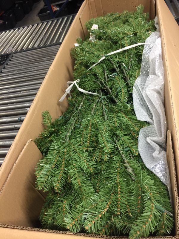 Photo 1 of National Tree Co. 9 Foot Dunhill Fir Hinged Fir Pre-Lit Christmas Tree