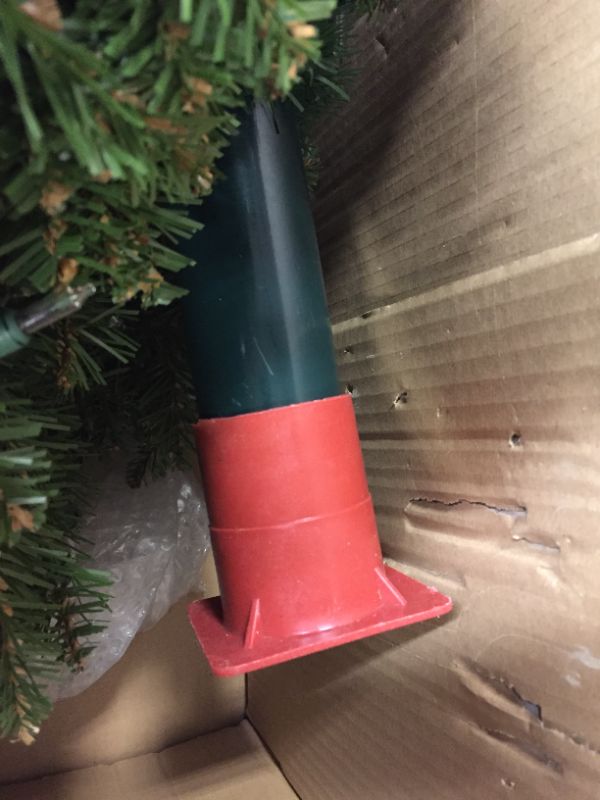 Photo 1 of National Tree Co. 9 Foot Dunhill Fir Hinged Fir Pre-Lit Christmas Tree