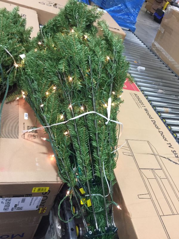 Photo 1 of National Tree Co. 9 Foot Dunhill Fir Hinged Fir Pre-Lit Christmas Tree