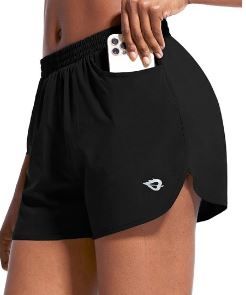 Photo 1 of BALEAF Women's 7" Athletic Shorts Quick Dry with Pockets Black Size Large