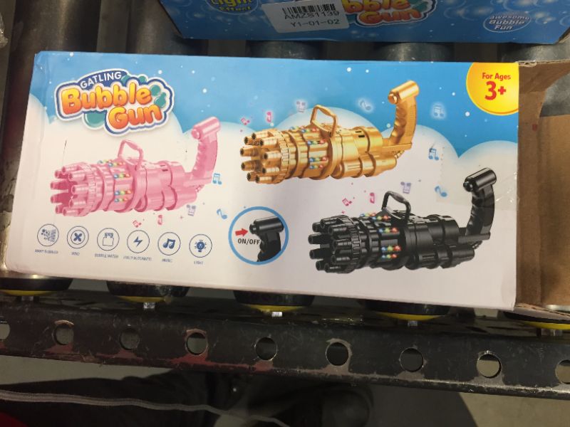 Photo 1 of Bubble Gatling Toy Gun 2 Pack a BLACK AND GOLD