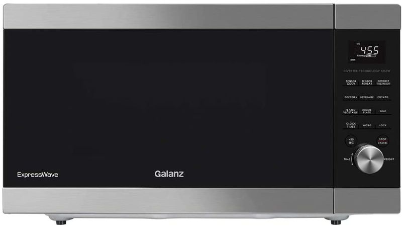 Photo 1 of Galanz Microwave Oven ExpressWave with Patented Inverter Technology, Sensor Cook & Sensor Reheat, 10 Variable Power Levels, Express Cooking Knob, 1250W 2.2 Cu.Ft Stainless Steel GEWWD22S1SV125, Cu Ft