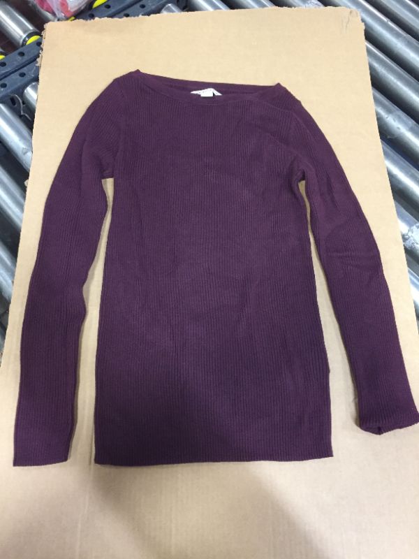 Photo 1 of amazon essential dark purple tight sweater -- sze medium 