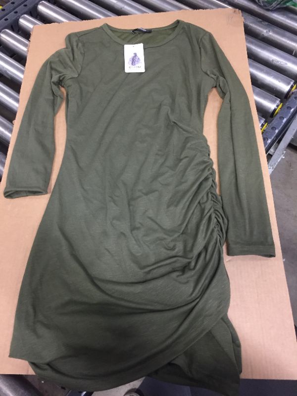 Photo 1 of btfbm long sleeve green dress -- women sizes small 