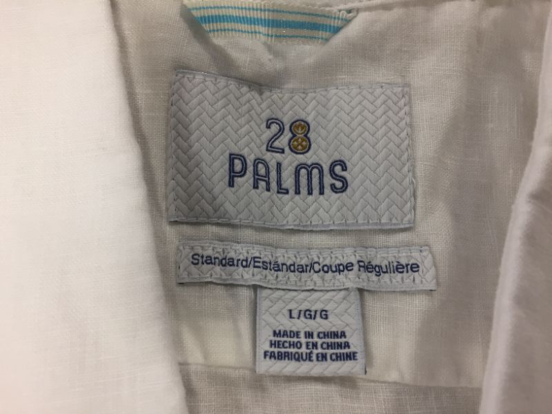 Photo 2 of 28 palms long sleeve white dress shirt --size large 