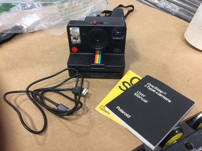 Photo 2 of Polaroid Now+ Black (9061) - Bluetooth Connected I-Type Instant Film Camera with harging chord 