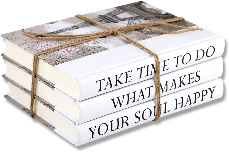 Photo 1 of 3 Piece Take Quote Decorative Book Set,Fashion Decoration Book,Real Blank Hardcover Book For Decor | Fashion Designer Quote Books,Fashion Design Book Stack, Display Books For Coffee Tables And Shelves
