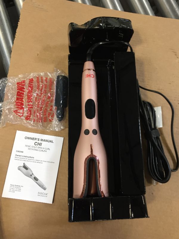 Photo 2 of CHI Spin N Curl Special Edition Rose Gold Hair Curler 1". Ideal for Shoulder-Length Hair between 6-16” inches.
