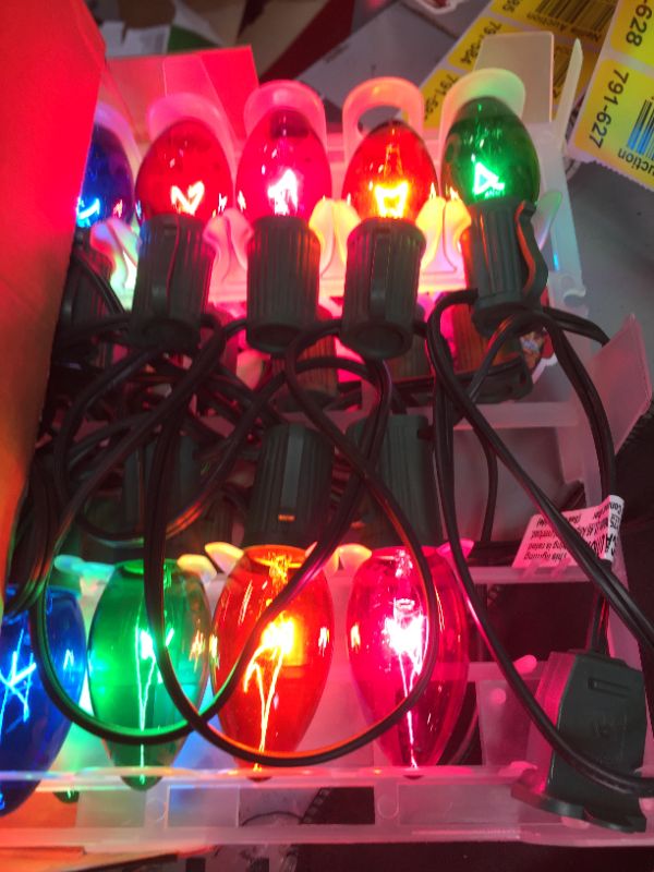 Photo 2 of 24 ft. 25-Light C9 Multi Colored Incandescent Light String
