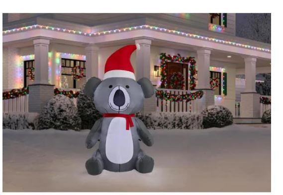 Photo 1 of 6.5 ft Pre-Lit LED Airblown Koala Christmas Inflatable
