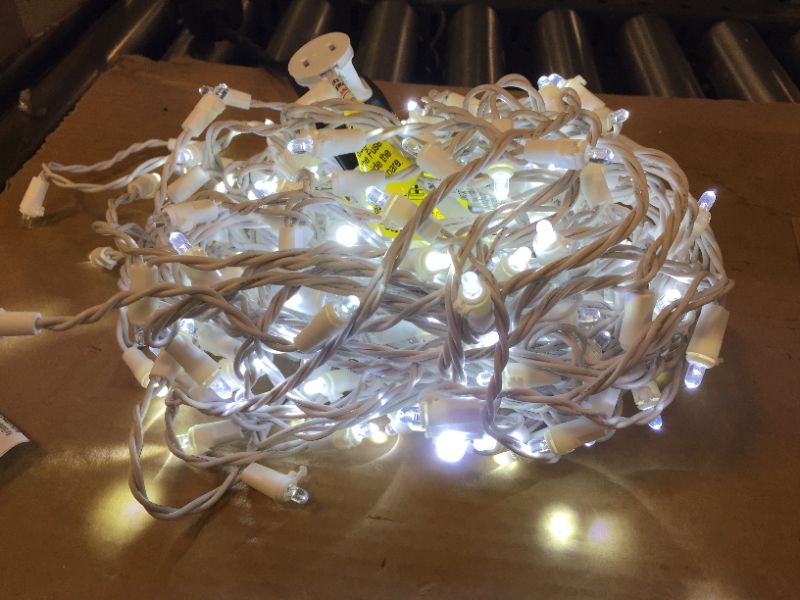 Photo 1 of 17.5 ft. 200-Light Cool White Dome LED Icicle Lights
