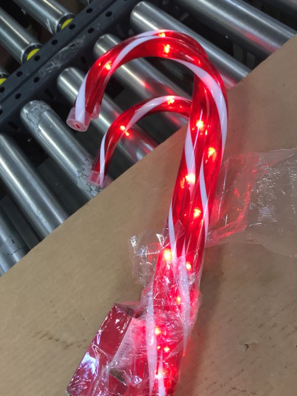 Photo 3 of 27 in. Lighted Candy Cane Pathway Incandescent Light (3-Set)
