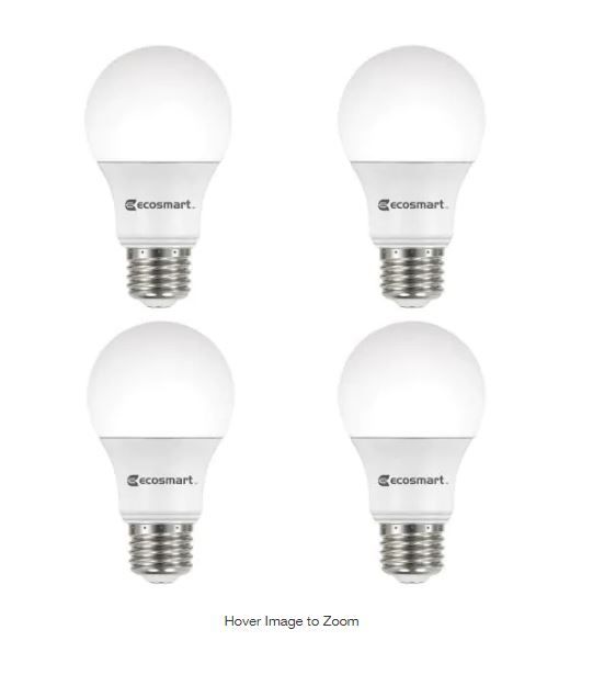 Photo 1 of 60-Watt Equivalent A19 Dimmable Energy Star LED Light Bulb Daylight (3-Pack)
