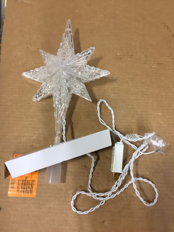 Photo 2 of 12 in. Color Changing LED Star Tree Topper
