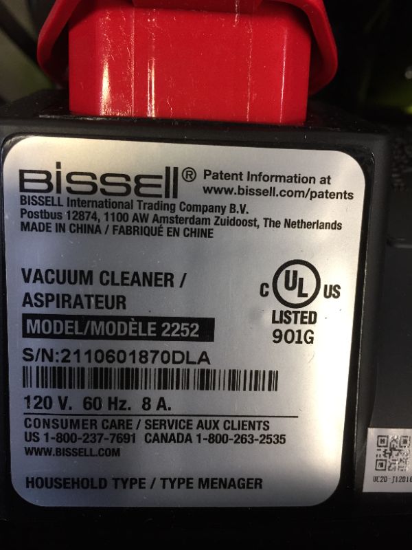 Photo 4 of BISSELL 2252 CleanView Swivel Upright Bagless Vacuum Carpet Cleaner, Green Pet
** OPEN BOX **
(( HAS DIRT INSIDE ))