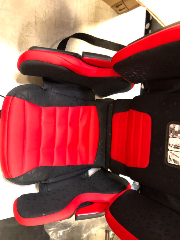 Photo 3 of mifold hifold Fit-and-Fold Highback Car Booster Seat - Racing Red