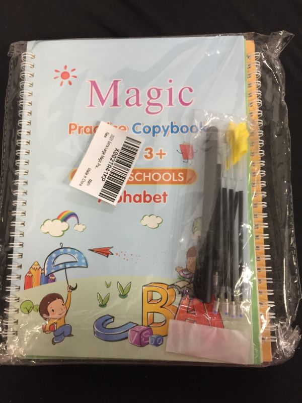 Photo 2 of BUDDHAFUL MIND Magic Practice Copybook for Kids [ with Bonus Travel Bag ] - Magic Practice Copybook 4 Pack with Pen, Handwriting Practice for Kids, Magic Copybook for Kids, Magic Practice Copybook Set