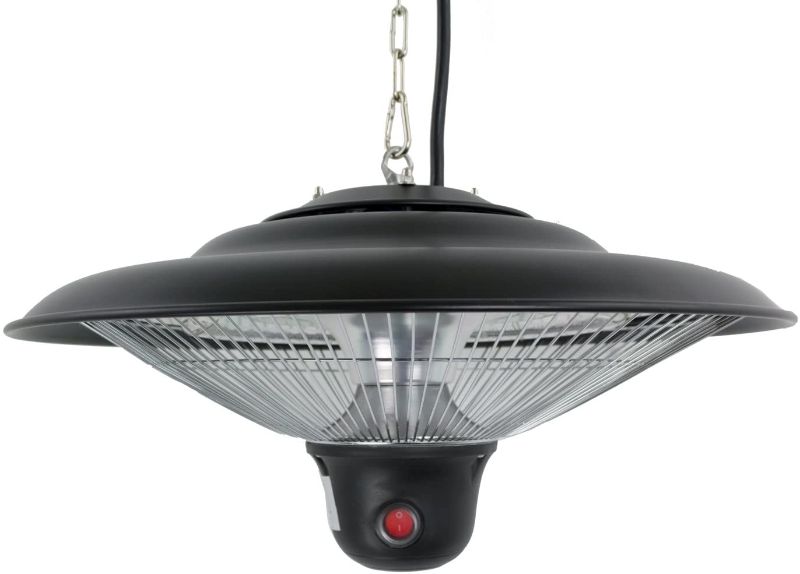 Photo 1 of Hiland HIL-PHE-1500BR Electric Gazebo Indoor/Outdoor Heater with LED/Remote, 1500 Watts, Large, Black