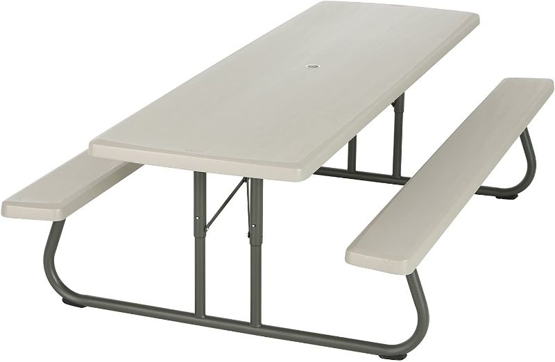 Photo 1 of Lifetime 80123 Folding Picnic Table and Benches, 8 Feet
