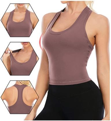 Photo 1 of FELTATY Sports Bras for Women - Seamless Comfortable Tank Style Sports Yoga Bras size 12 
