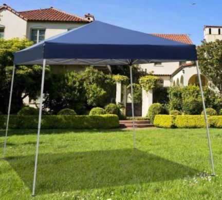 Photo 1 of 10' x 10' Pop Up Canopy Tent Portable Coated Outdoor Garden with Carry Bag Blue