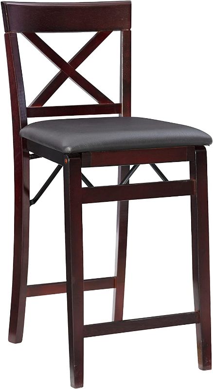 Photo 1 of Linon Triena X Back Folding Counter Stool, Brown
- damaged