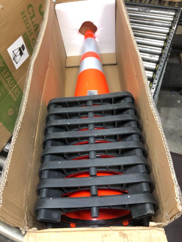 Photo 3 of (8 Cones) BESEA 28” Orange PVC Safety Traffic Cone